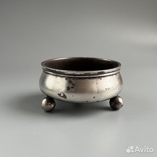 Серебряная сахарница и солонка.Хлебников. 84 проба