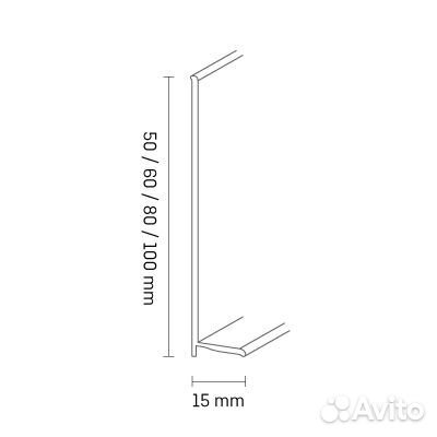 Плинтус Dollken WL80 80мм эластичный