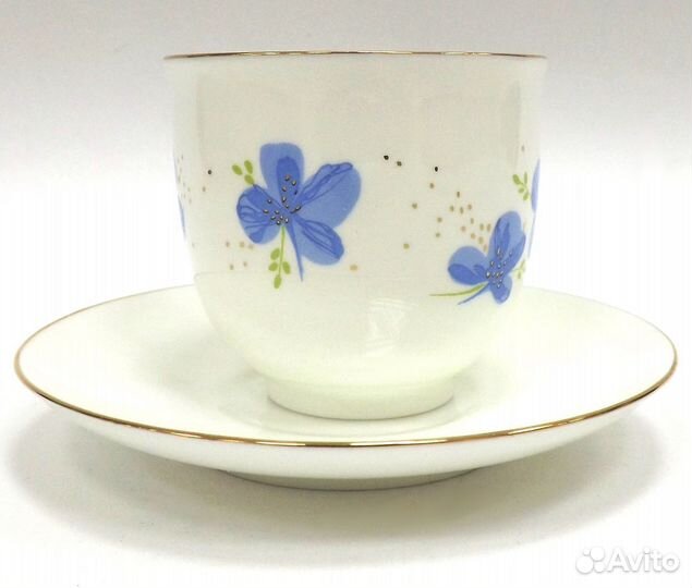 Чашка с блюдцем Ифз Ландыш, Голубые цветы 180мл