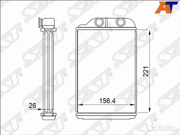 Радиатор отопителя салона lexus ES 96-01, toyota c