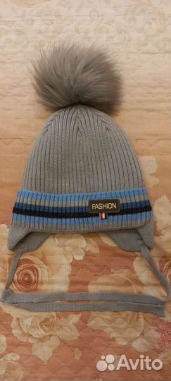 Зимний набор шапка и варежки для мальчика