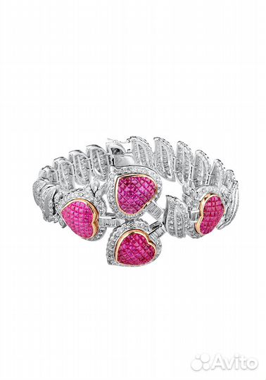 Браслет Vasily Konovalenko Ruby Hearts & Diamonds