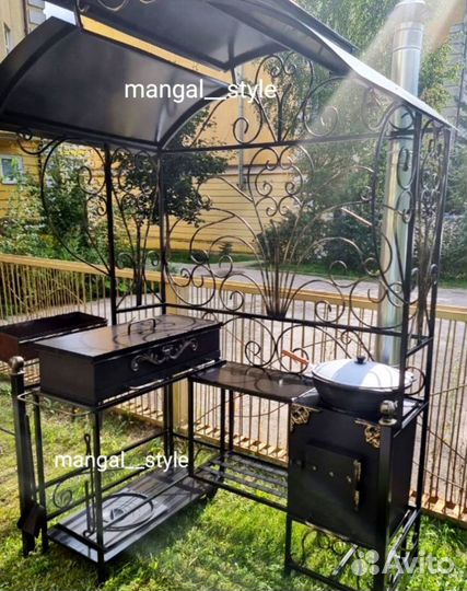 Мангал с крышей