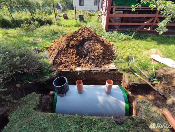 Септик био на 2,5 куба (до 7 чел). Монтаж