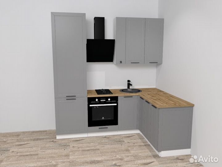 Кухня серая матовая цена за всю