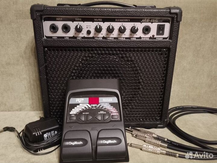 Комплект: комбик + гитарный процессор