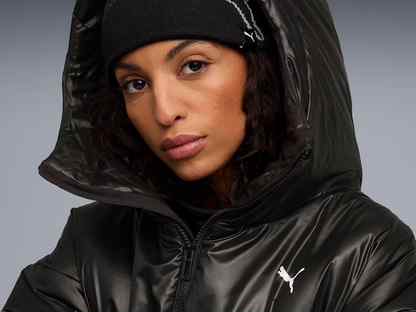 Puma Shiny Hooded Padded Jacket Пуховик женский, черный, Москва