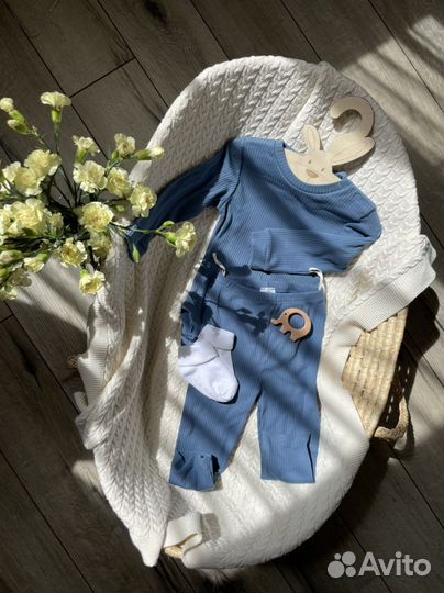 Бокс подарок для малыша стильный базовый комплект