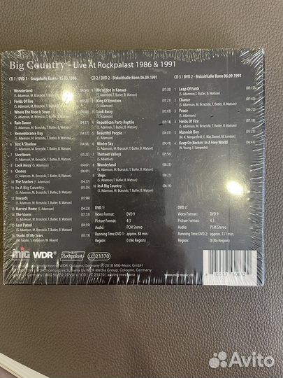 Альбом Big Country 2dvd 3cd Live AT Rockpalast