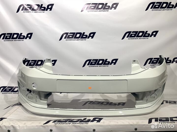 Бампер VW Polo(15) передний Молочно-белый white silver LB9A