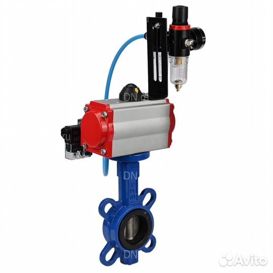 Затвор дисковый поворотный DN.ru GGG50-316L-epdm Ду65 Ру16, корпус – чугун GGG50, диск – нержавеющая