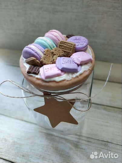 Баночки с декором из полимерной глины