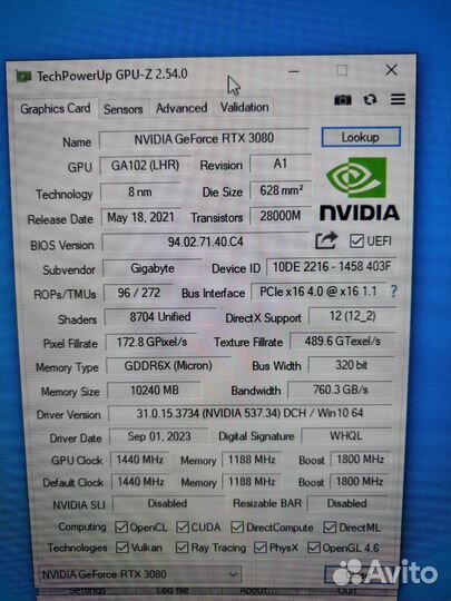 Gigabyte Rtx 3080 Gaming OC 2.0