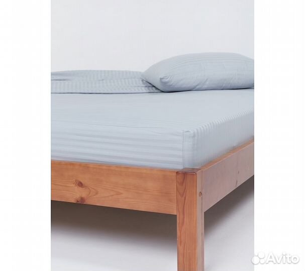 Простыня GoodNight Pure Страйп-сатин 160*200*35, с