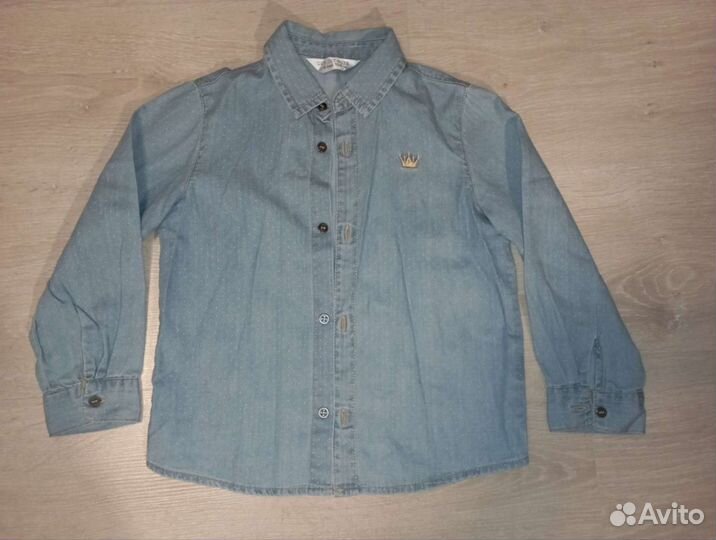 Джинсовая рубашка для мальчика 104