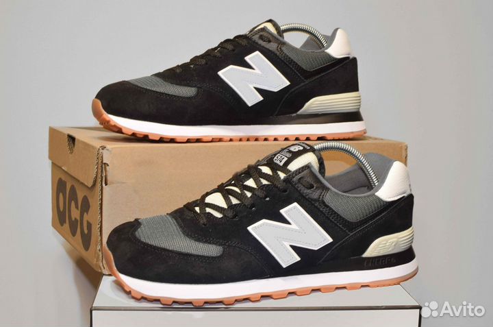 New Balance 574 (42-46, Черные, 3А+ кач-во)