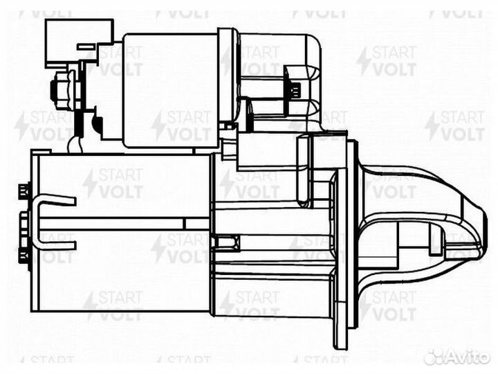 Стартер для а/м hyundai solaris (10) /kia rio (11)