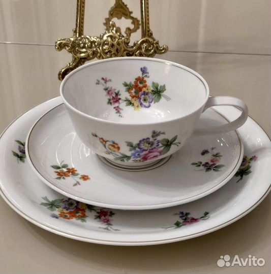 Чайное трио фарфор старый Rosenthal, Германия