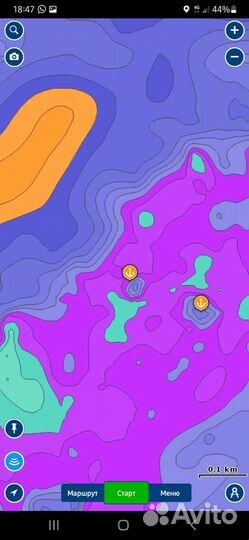 Карта глубин на телефон или планшет android
