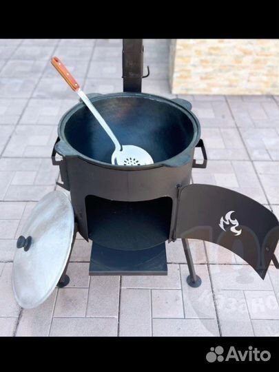 Казан печь под казан с трубой сталь 2-3 мм