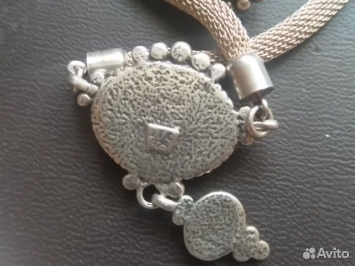 Комплект из серебра с перламутром