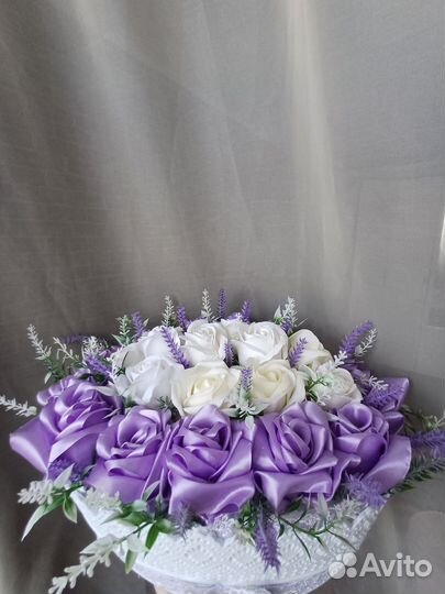 Букет из мыла и роз ручной работы