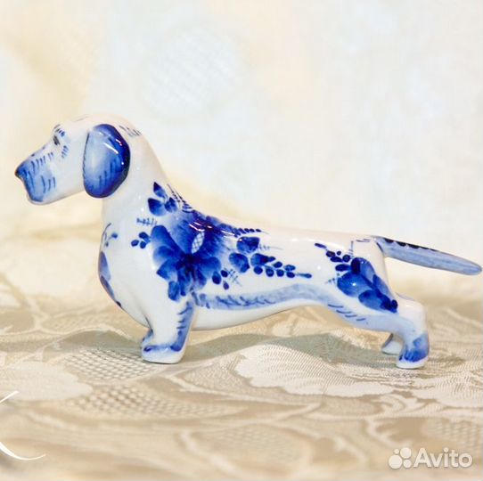 Такса жесткошерстная статуэтка из фарфора