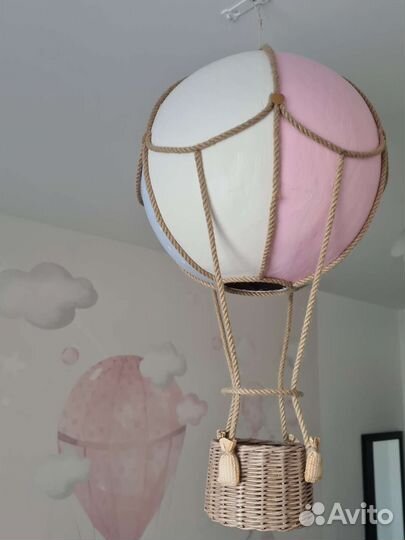 Воздушный шар декор для дома с корзиной