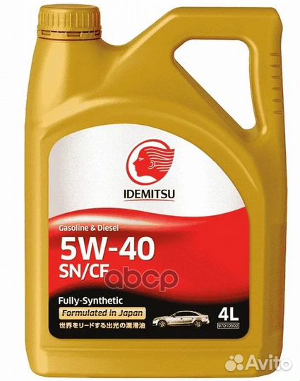 Idemitsu fully-synthetic SN CF 5W40 Масло мотор