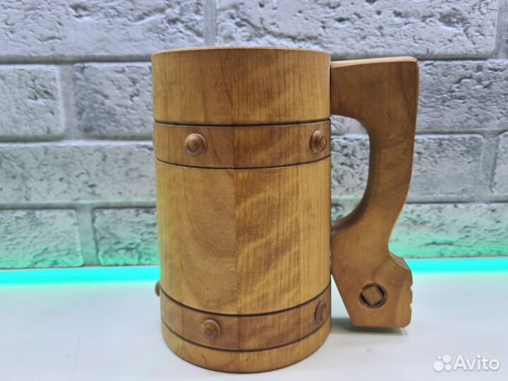 П.8462 Кружка пивная Деревянная