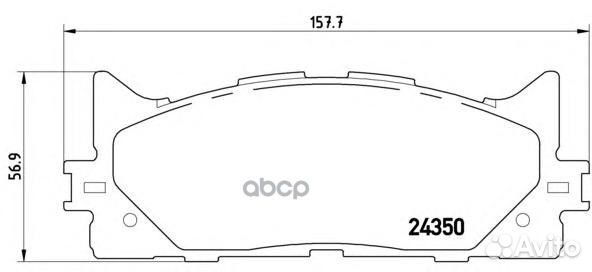 Колодки тормозные дисковые передн toyota camrys