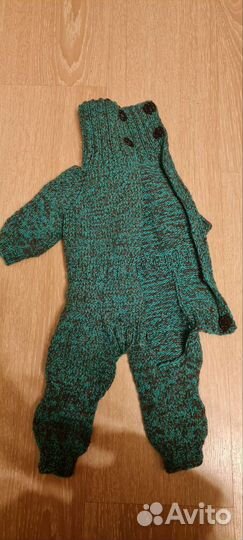 Костюм вязаный весенний для собаки