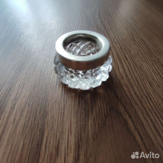 Солонка хрусталь серебро СССР
