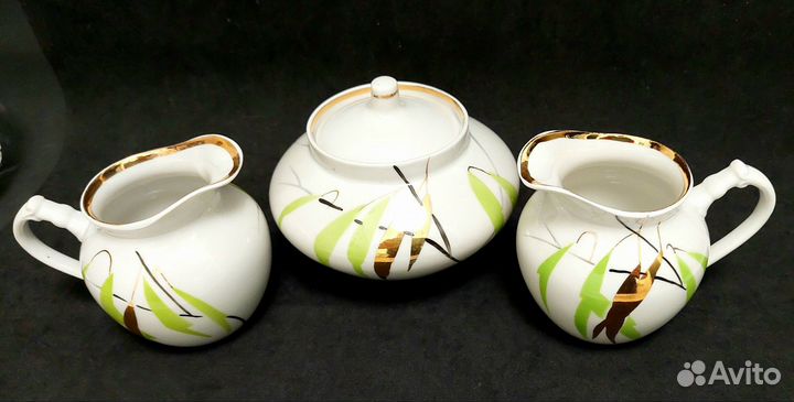 Сахарница молочник фарфор Дулёво