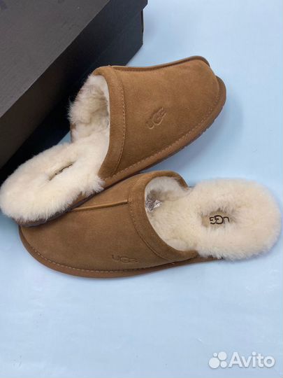 Мужские тапки от UGG с мехом для улицы и дома