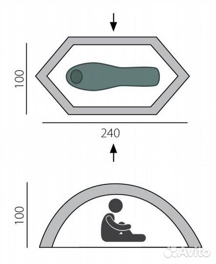 Палатка BTrace Bike base (Зеленый)