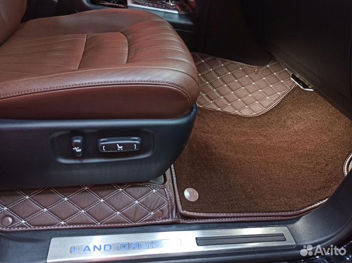 3D коврики из экокожи toyota land cruiser 200