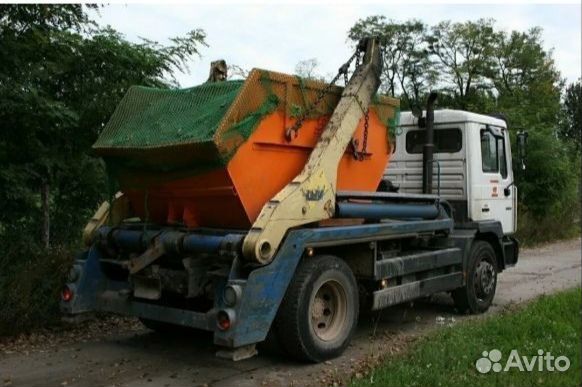 Вывоз мусора контейнером, газелью, самосвалом