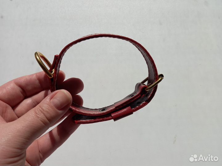 Ошейник для собак ручной работы натуральная кожа