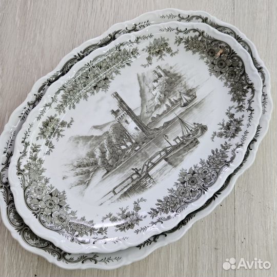 Овальное блюдо.Seltmann Weiden.Замки Рейна