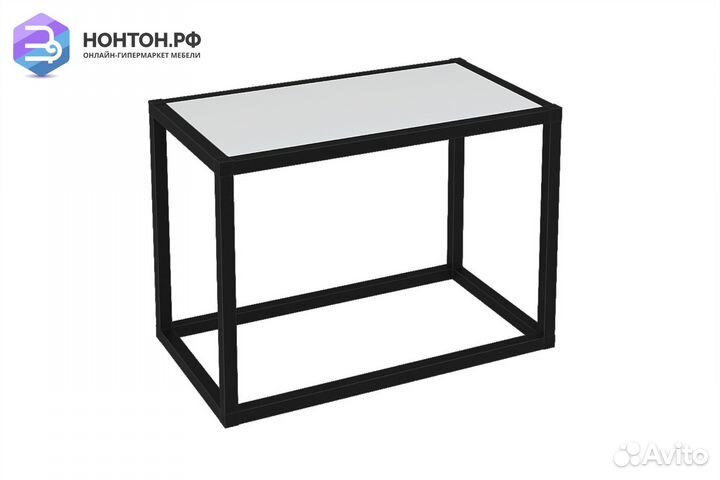 Полка Лофт пмг-Л 500 черная / белая