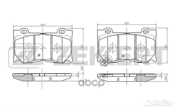 Колодки торм. диск. передн. Infiniti FX 30d 37