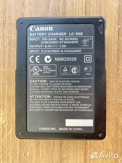 Зарядное устройство для фотоаппарата canon