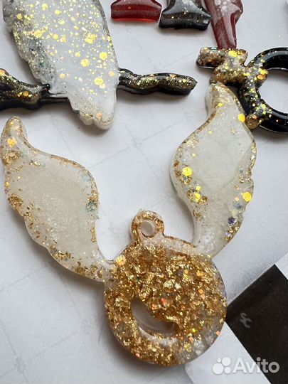 Новогодние игрушки из эпоксидной смолы