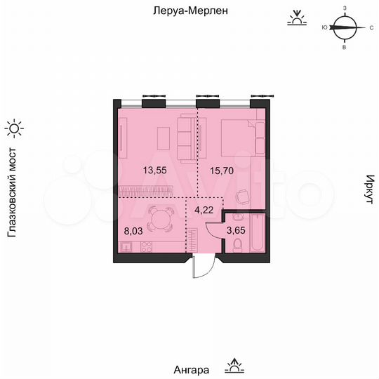 1-к. квартира, 44,9 м², 14/19 эт.