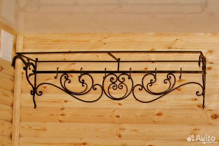 Вешалка настенная кованая
