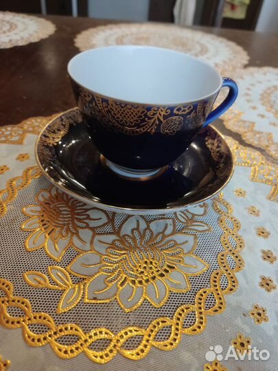 Чайная пара лфз СССР cobalt