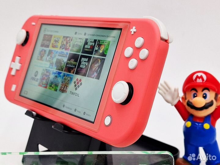 Nintendo Switch Lite Coral прошитый + 128Gb игр