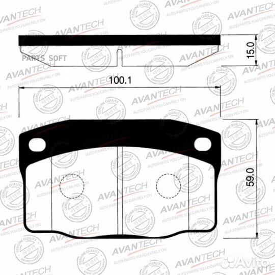 Avantech AV060 колодки тормозные дисковые av060 avantech