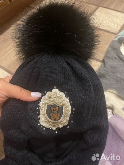 Шапка зимняя для девочки 50 52